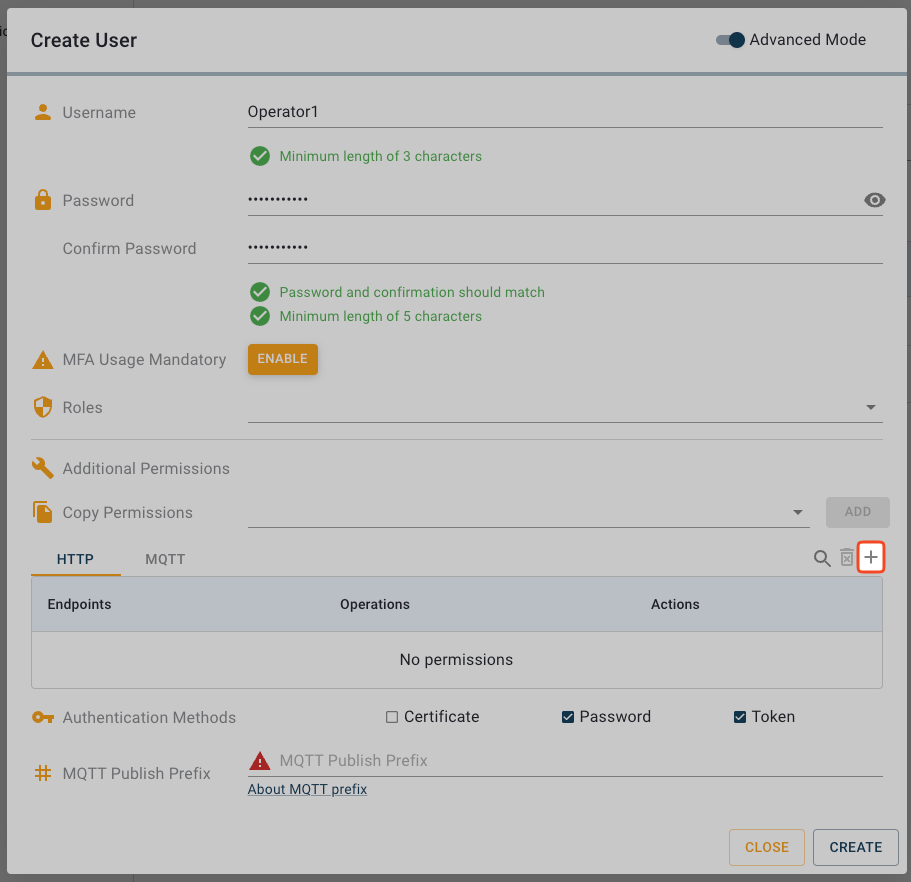 Add Permission button